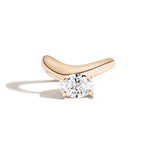 Cloud Offset Oval ring by Shahla Karimi on white background