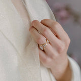 Shahla Karimi Zaha Cluster Wrap Yellow Gold Ring