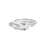 Shahla Karimi East-West Step Cut Pear Ring 14K White Gold