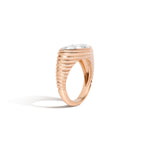 Shahla Karimi East-West Step Antique Cut Marquise Step Ring 14K Rose Gold