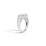 Shahla Karimi East-West Step Antique Cut Marquise Step Ring 14K White Gold
