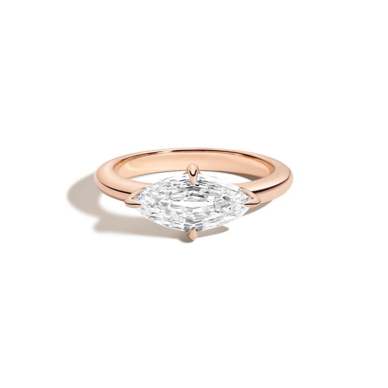 Shahla Karimi East-West Step Cut Marquise Ring 14K Rose Gold