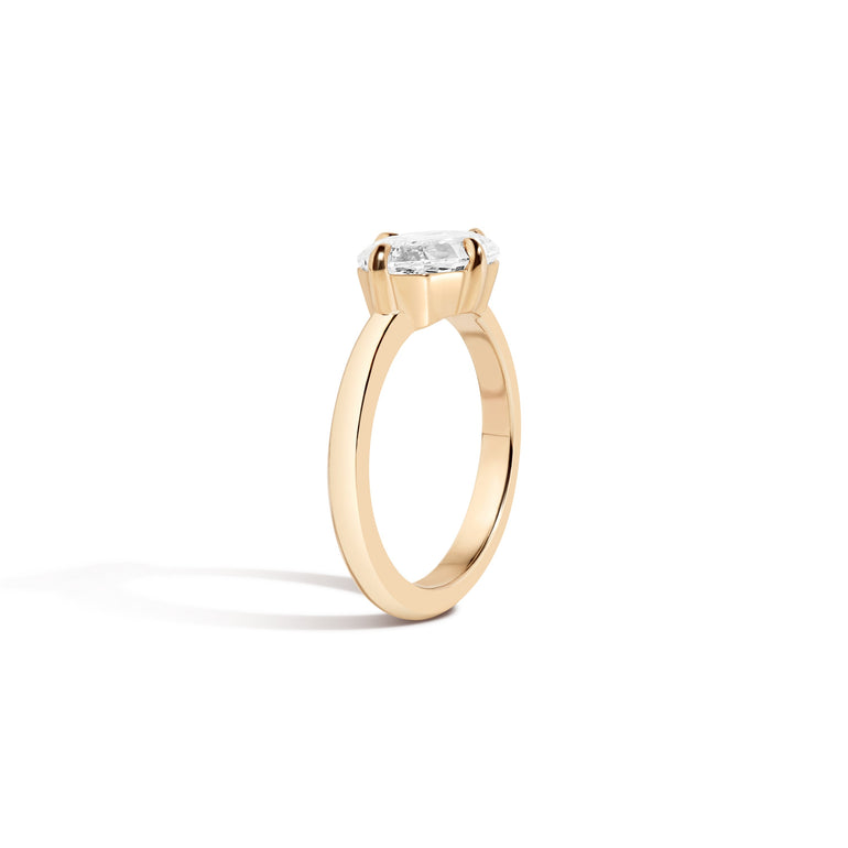 Shahla Karimi East-West Step Cut Marquise Ring 14K Yellow Gold
