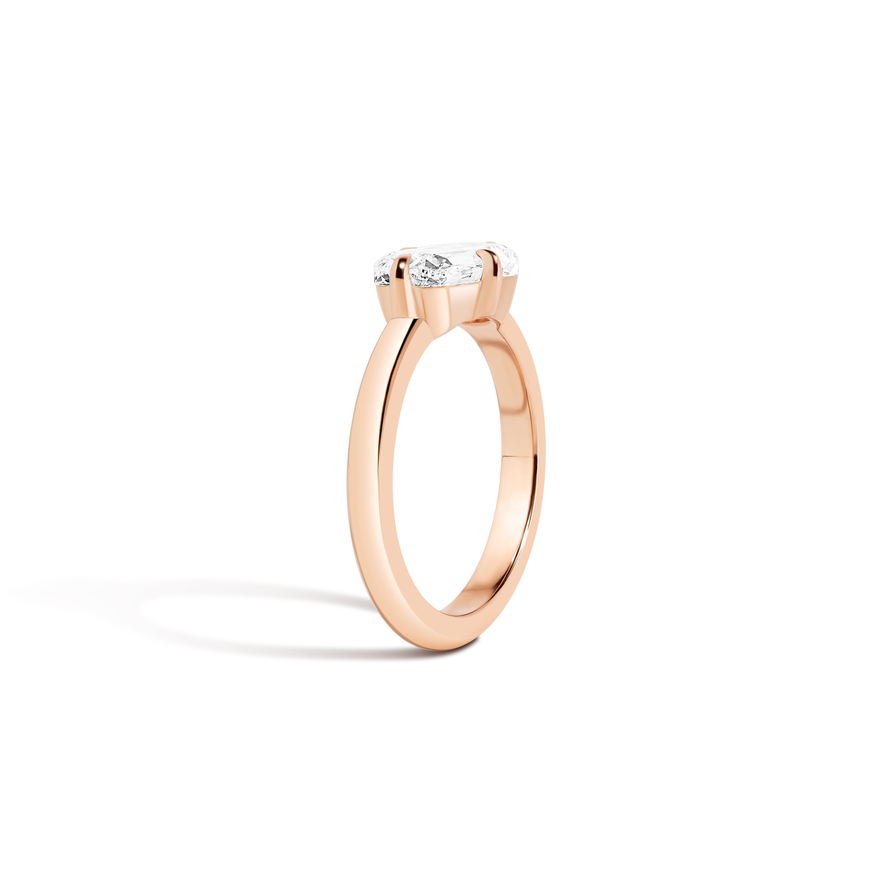Shahla Karimi East-West Step Cut Octagon Ring 14K Rose Gold