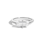 Shahla Karimi East-West Step Cut Octagon Ring 14K White Gold