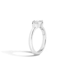 Shahla Karimi East-West Step Cut Oval Ring 14K White Gold