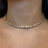 Shahla Karimi Jewelry Azadi Tennis Necklace 14K Yellow Gold