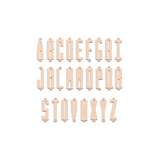 Metal letters of the alphabet on a white background