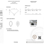 Diamond grading report with IGI logo on a white background