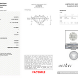 Diamond certification with IGI logo on white background