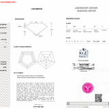 Diamond certification with IGI logo on white background