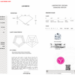 Diamond certification with IGI logo on white background
