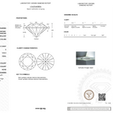 IGI certification for lab grown diamond on white background