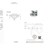 IGI certification for lab grown diamond on white background