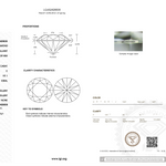 IGI certification for lab grown diamond on white background