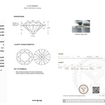 Diamond grading report with IGI logo on a white background