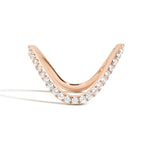 Pavé Zaha Curve Ring by Shahla Karimi on white background