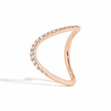 Pavé Zaha Curve Ring by Shahla Karimi on white background