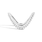 Pavé Zaha Curve Ring by Shahla Karimi on white background