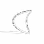 Pavé Zaha Curve Ring by Shahla Karimi on white background