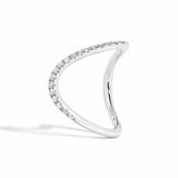 Pavé Zaha Curve Ring by Shahla Karimi on white background