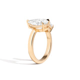 Shahla Karimi Pear + Half-Moon Gap Ring 14K Yellow Gold