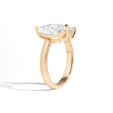 Shahla Karimi Pear + Lucky Gap Ring 14K Yellow Gold