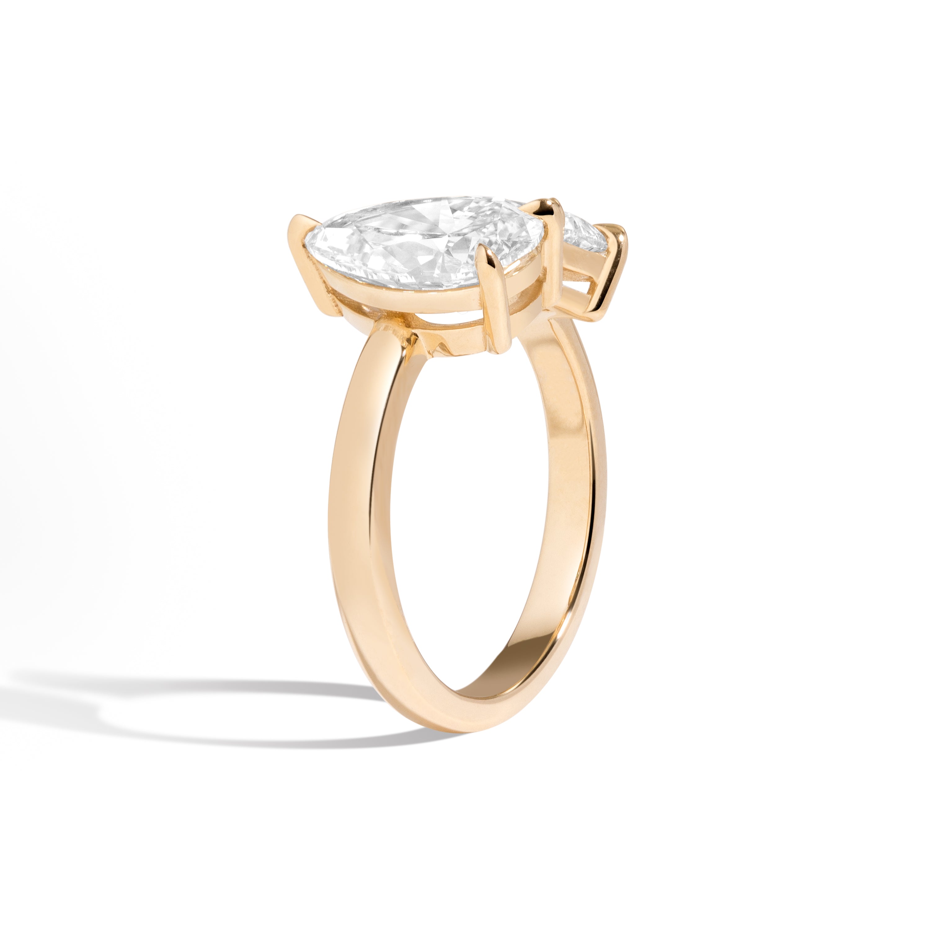 Shahla Karimi Pear + Lucky Gap Ring 14K Yellow Gold
