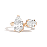 Shahla Karimi Pear + Lucky Gap Ring 14K Yellow Gold