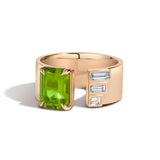 Peridot Gap Band With Baguettes