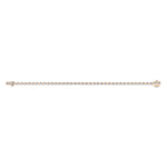 Shahla Karimi Invisible Set 3mm tennis bracelet in 14K rose gold with round-cut diamonds on white background