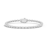 Shahla Karimi Invisible Set 3mm tennis bracelet in 14K white gold with round-cut diamonds on white background