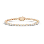 Shahla Karimi Invisible Set 3mm Tennis Bracelet 14K Yellow Gold
