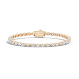 Shahla Karimi Invisible Set 3mm Tennis Bracelet 14K Yellow Gold