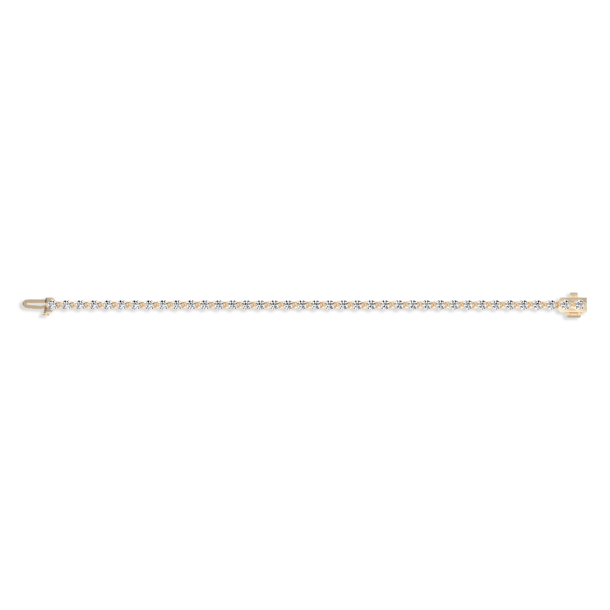 Shahla Karimi Invisible Set 3mm Tennis Bracelet 14K Yellow Gold