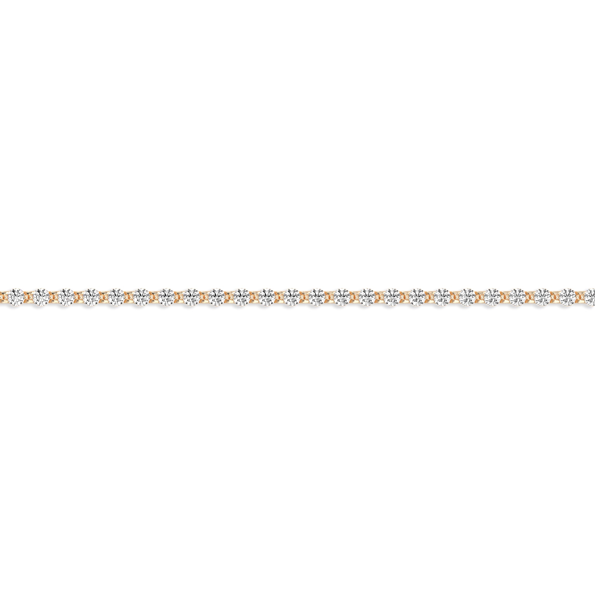 Shahla Karimi Invisible Set 3mm Tennis Bracelet 14K Yellow Gold