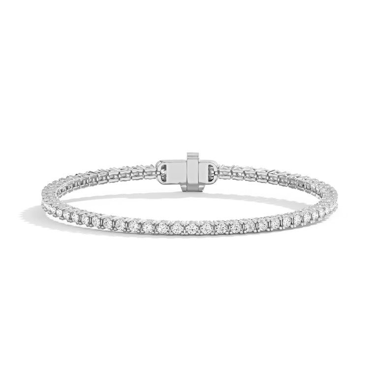 Shahla Karimi Jewelry 3 Ct Tennis Bracelet  in Platinum