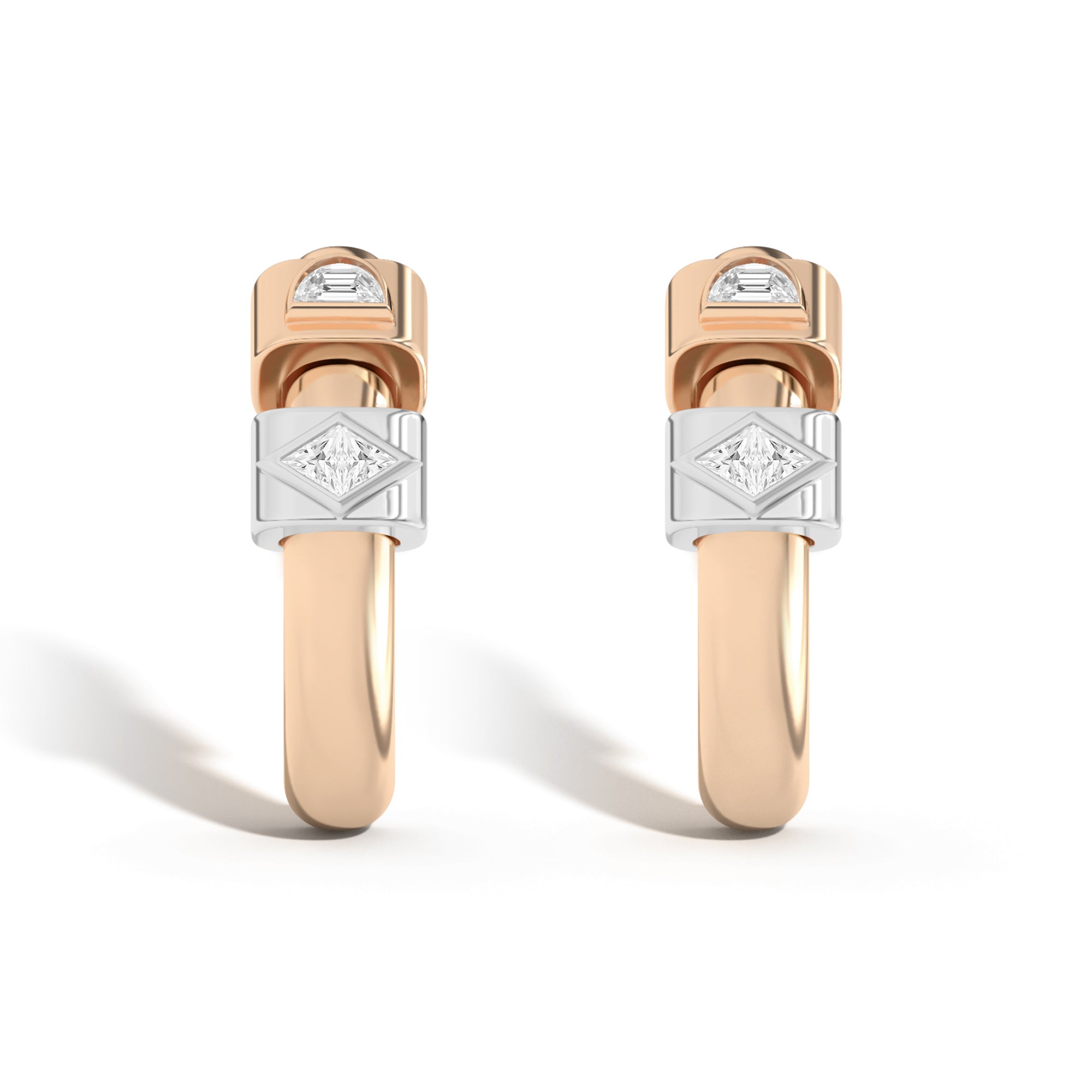 Pair of Shahla Karimi Azadi Ear Arcs with Wraps in 14k Yellow gold on white background