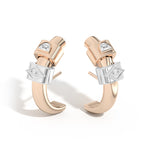 Pair of Shahla Karimi Azadi Ear Arcs with Wraps in 14k Yellow gold on white background