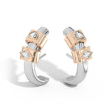 Shahla Karimi Jewelry Azadi Ear Arcs with Wraps Platinum 14K Yellow Gold 14K Yellow Gold