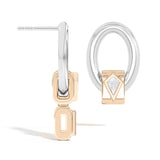 Shahla Karimi Jewelry Azadi Asymmetrical Oval Hoop Studs With Wraps Platinum 14K Yellow Gold