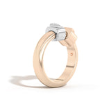 Shahla Karimi Jewelry Azadi Ring with Wraps No. 2 14K Yellow Gold with Platinum & 14K Yellow Gold Wraps