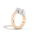 Shahla Karimi Jewelry Azadi Ring with Wraps No. 2 14K Yellow Gold with Platinum Wraps