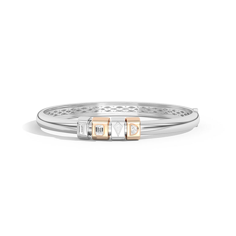 Shahla Karimi Jewelry Azadi Bangle with Wraps Platinum