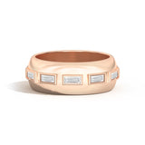 Shahla Karimi Jewelry Le Corbusier Puff Set Baguette Cigar Band 14K Rose Gold