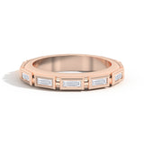Shahla Karimi Jewelry Le Corbusier Puff Set Baguette Band 14K Rose Gold