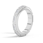 Shahla Karimi Jewelry Le Corbusier Puff Set Baguette Band 14K White Gold