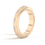 Shahla Karimi Jewelry Le Corbusier Puff Set Baguette Band 14K Yellow Gold