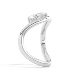 Shahla Karimi Jewelry Gaudí Mosaic Curve Ring 14K White Gold