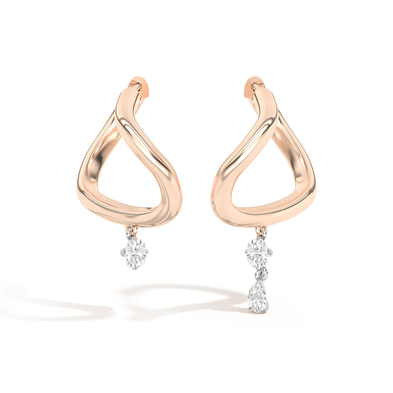 Shahla Karimi Jewelry Gaudí Curve Hoops No. 2 14K Rose Gold